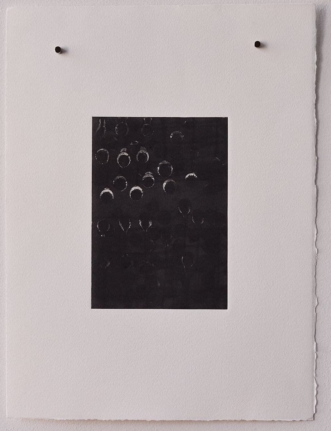 Untitled No. 57 — Monotype, artwork on paper, black, by Selin Salci