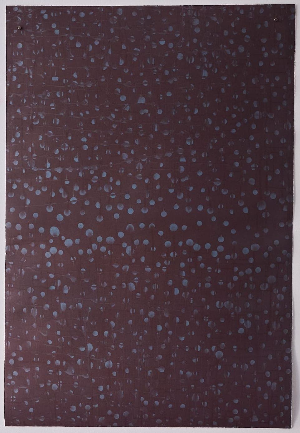 Untitled No. 50 — Monotype, artwork on paper, dark red, by Selin Salci